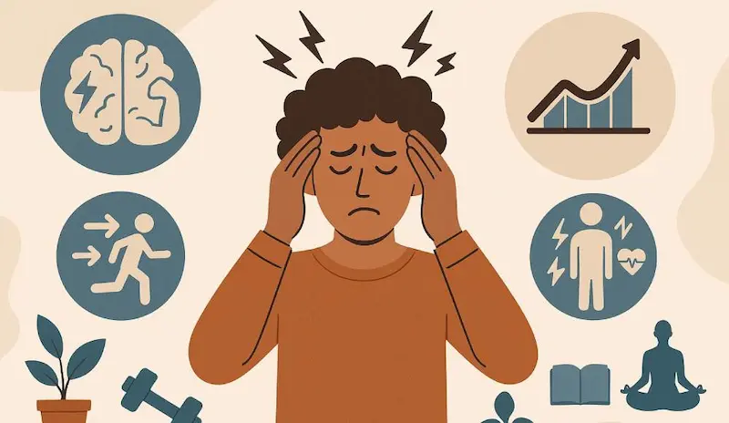 stress, anxiety, and mental pressure